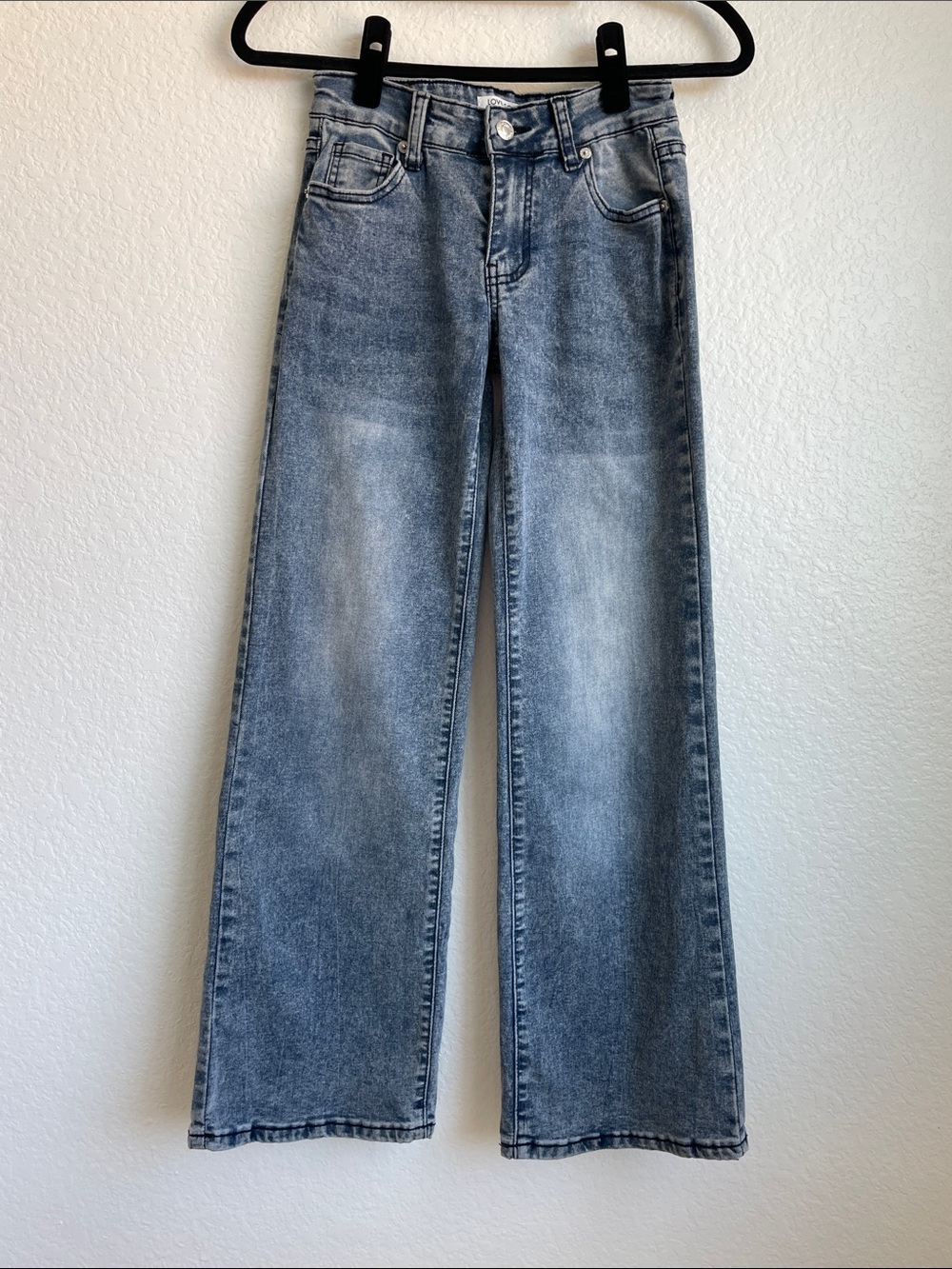 LOVE SOHO Denim Juniors Bootcut Jeans Size 0 Light Wash Blue Stretch